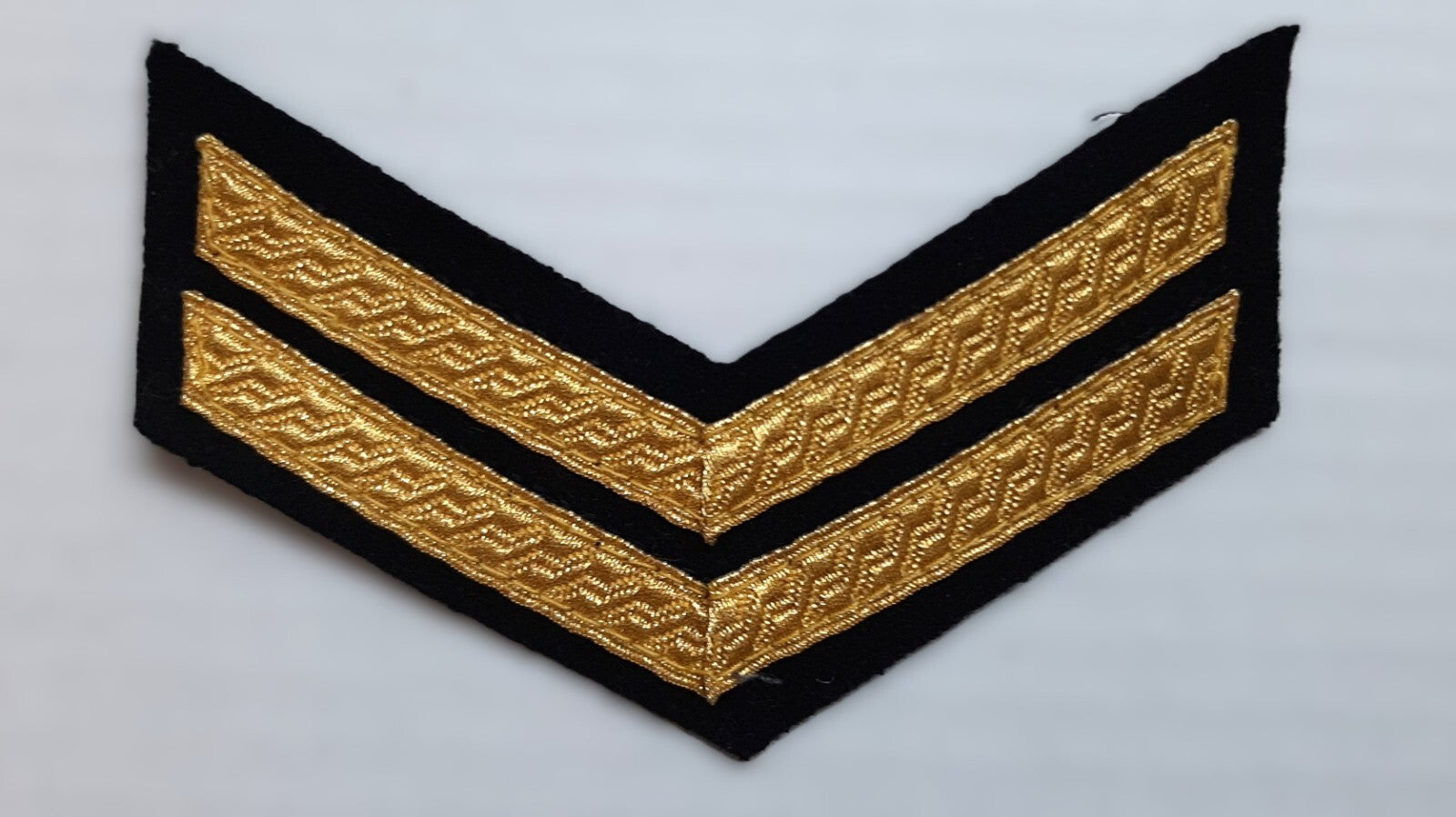 Mess Kit Chevrons Corporal 2 Gold Bar Black British Army Pattern CPL Rank