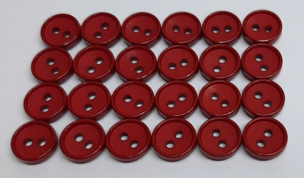 Ex Service Buttons Old Pattern British Made Maroon / Wine 2 Hole Size 11.3mm