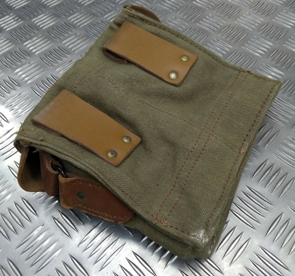Genuine Vintage French Canvas Utility or Ammunitions Side Bag Carrier