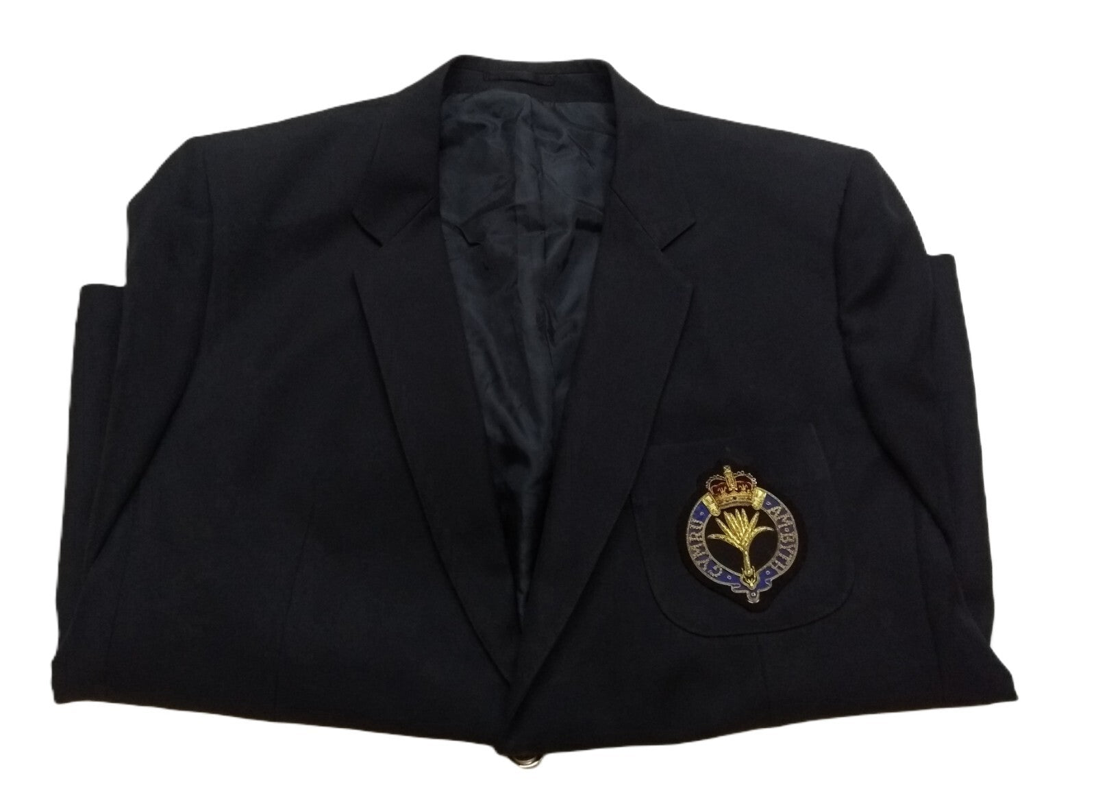 British Army Welsh Guards Blazer With Insignia Chest Patch & QC Buttons Cymru Am Byth 46" Reg