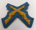 Mess Kit Badge Skill at Arms Blue British Hand Embroidered Arm Patch