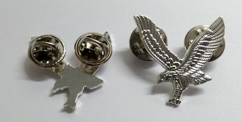 AAC Collar Dogs Army Air Corps Swooping Eagle Metal Badges Snap Pin