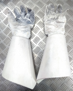 British Army Household Cavalry White Leather Gauntlet Parade Gloves Size 9.5