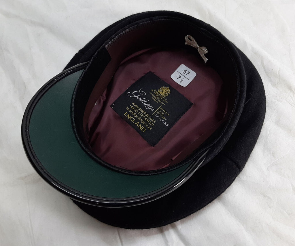 Army Cap No1 British Black Officers Oak Leaf Band By Goldings Headwear 57cm