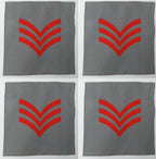 Genuine British QARANC Q A Royal Army Nursing Corps Rank Patches SGT X4 ASPS420
