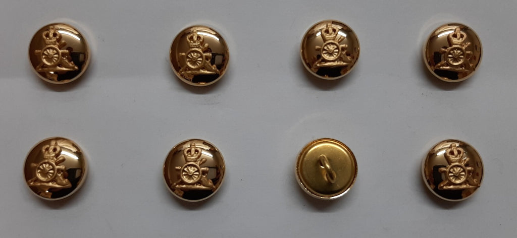Royal Artillery Buttons 22L Small British Army Mounted R.A Cannon Insignia