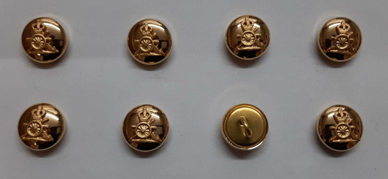 Royal Artillery Buttons 22L Small British Army Mounted R.A Cannon Insignia