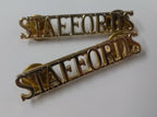 Staffordshire Regiment Insignia Title Badges Snap Pin Genuine British Army 1 PR