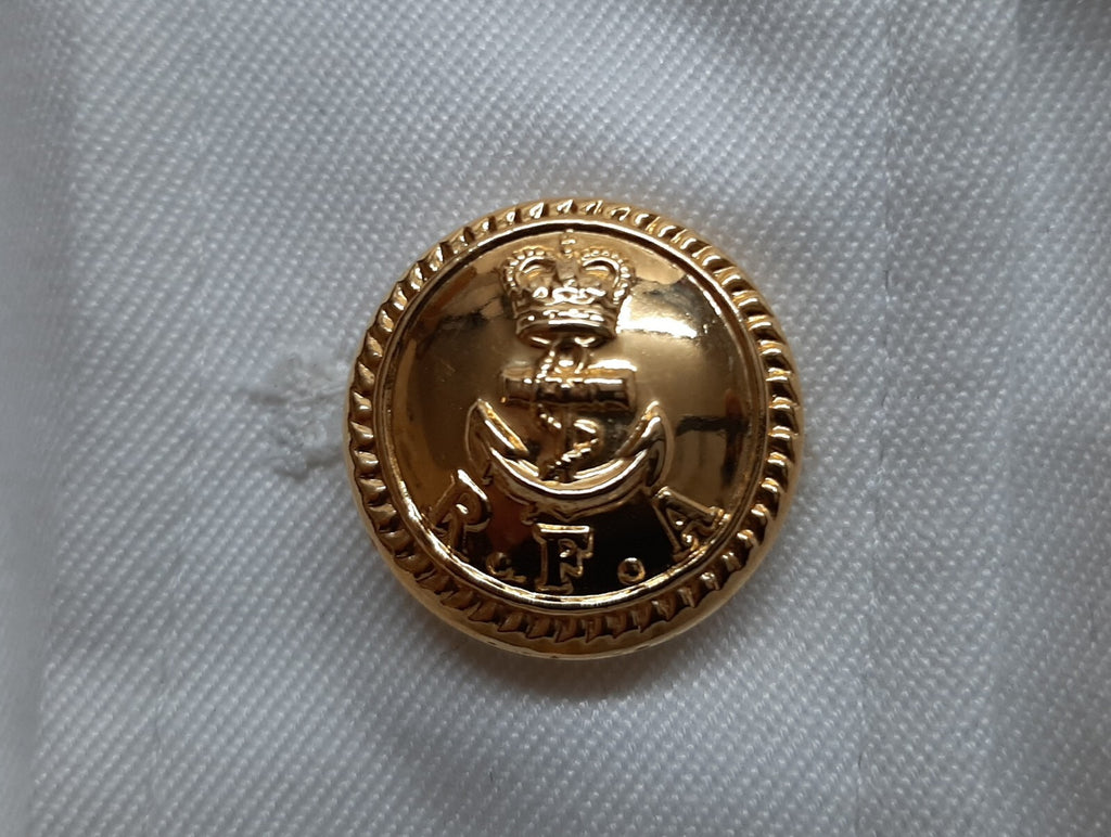 RN Jacket No1 BW White Bush Ofc & Class 1 British Navy RFA Buttons 88cm
