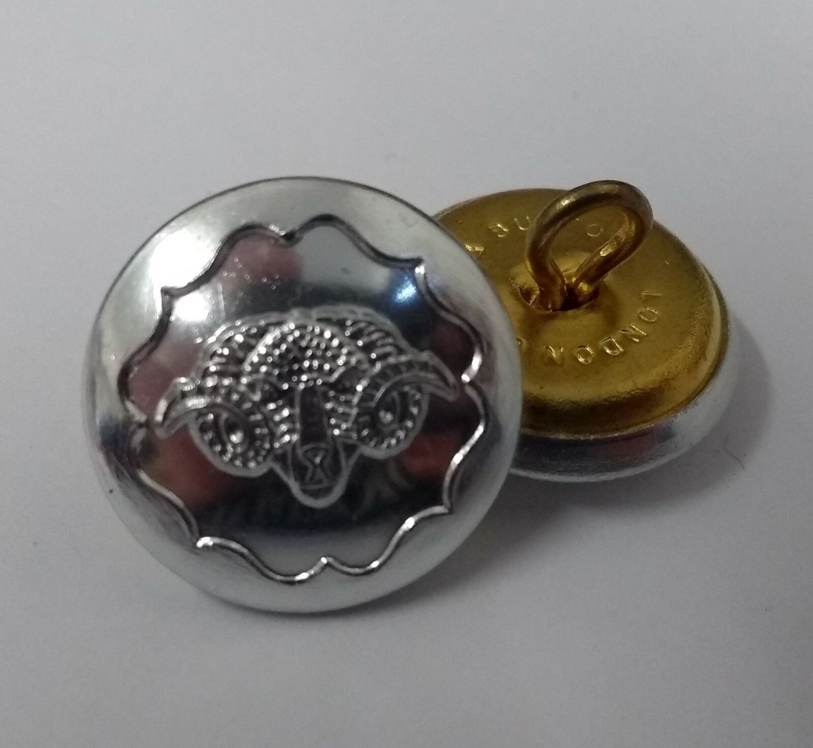 Genuine British Army Issue The Dorset Yeomanry Rams Head Dress Buttons ASBT95