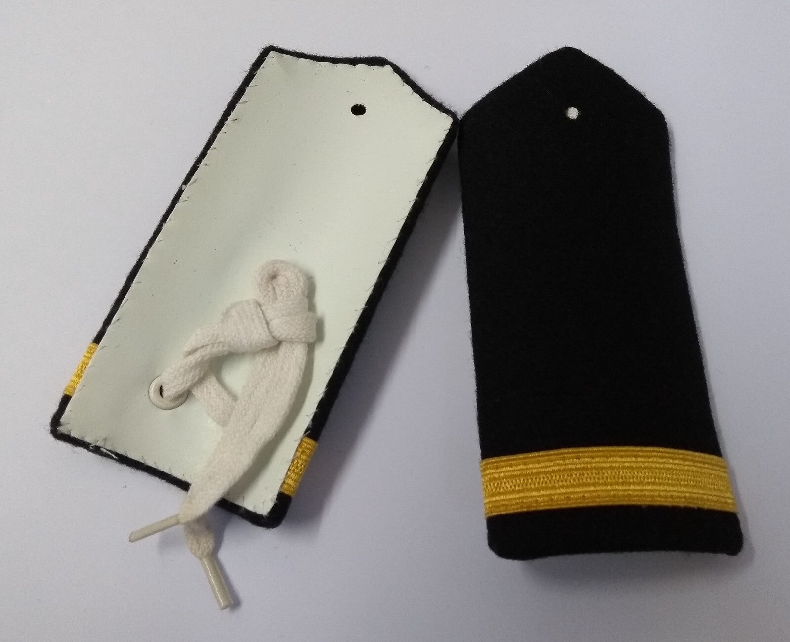 Naval Style 1 Bar No1 Shoulder Boards Epaulette Black & Gold Detail Fancy Dress