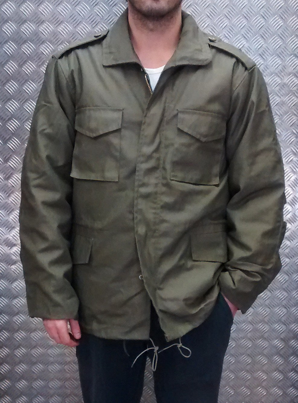 US Military Style M65 Lined Combat Jacket Green NEW