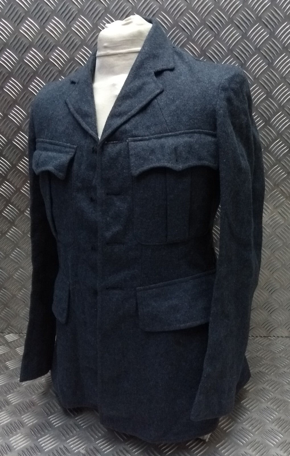 Vintage Jacket No1 Dress A/F Blue Grey Serge Wool WW2 Pattern