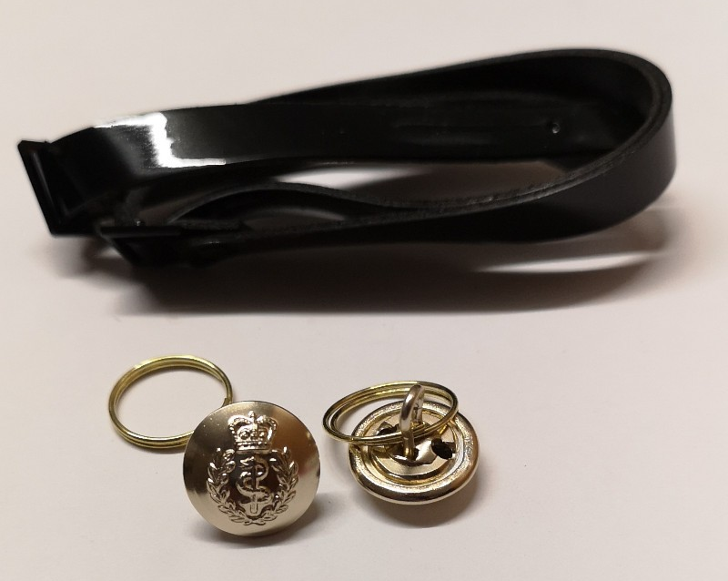 British Service Dress Hat Visor Cap Chinstrap And Button Set