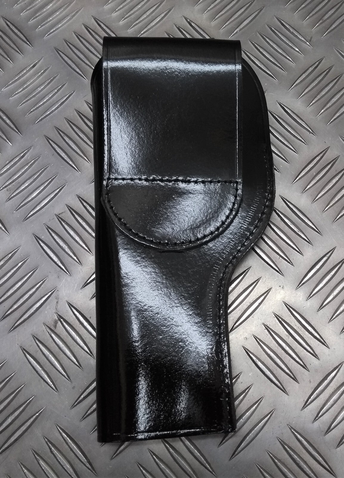 Sam Browne Patent Hi Sheen Black Leather With Chrome Fixings Includes 9mm Pouch