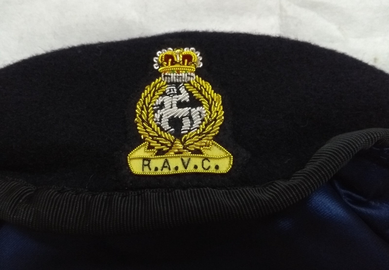 RAVC Beret Blue Veterinary Corps Army Officers Pattern By Goldings Tailors 60cm