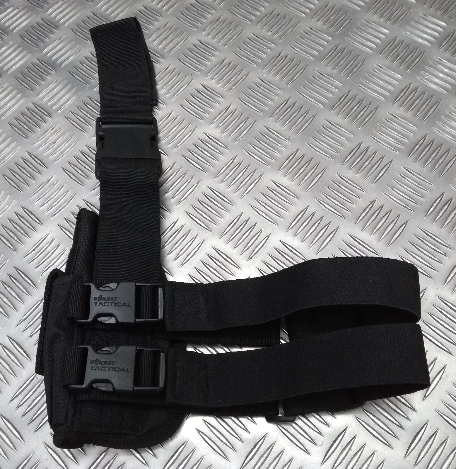 Drop Leg Holster Stealth Black Airsoft Universal Size Cordura Construction