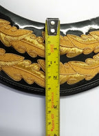 Genuine British Made 2 Row Officers "Scrambled Egg" Oak Leaf Dress Hat Peak