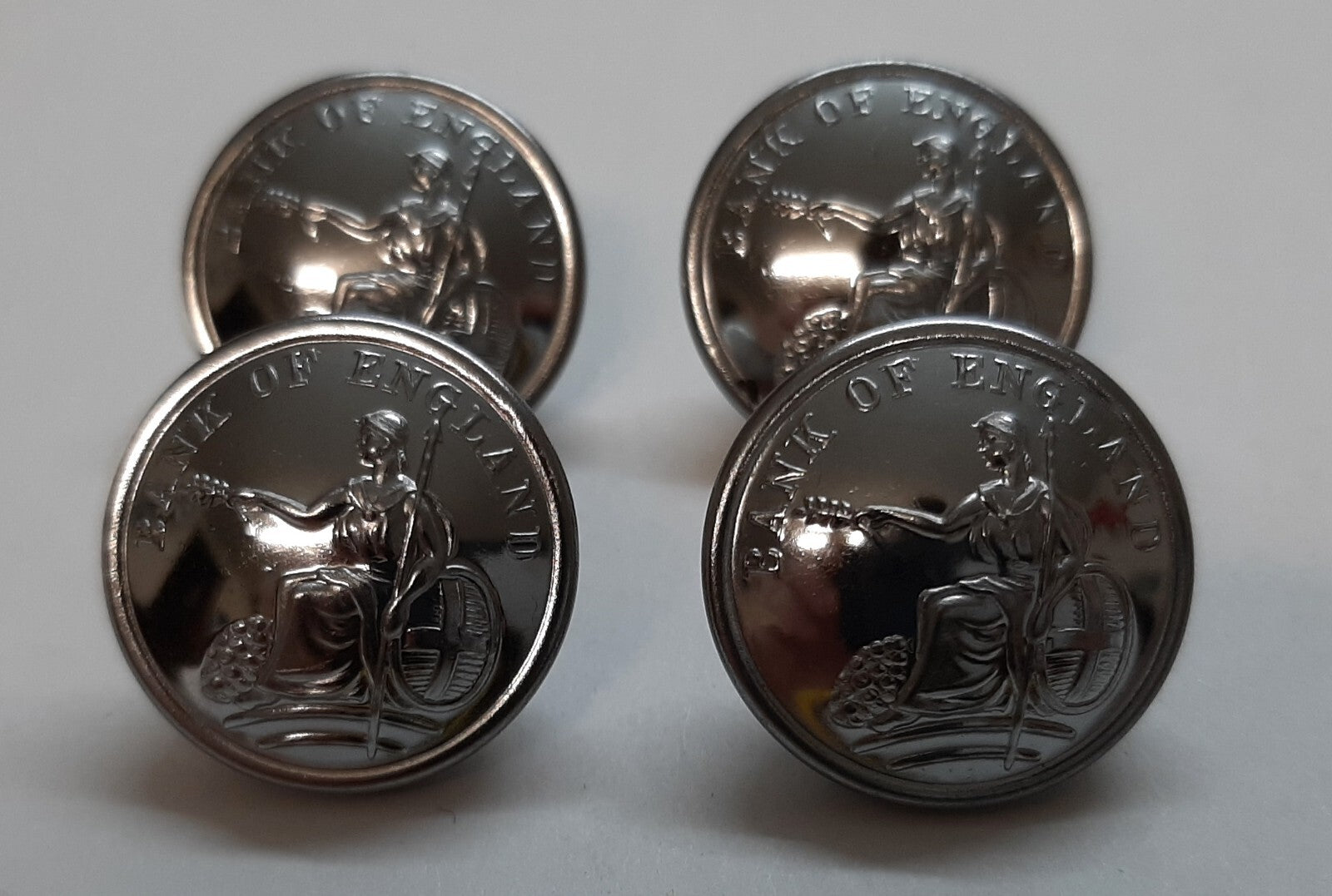 Britannia B.O.E Insignia Large Ring Back Obsolete Buttons for Collectors X4