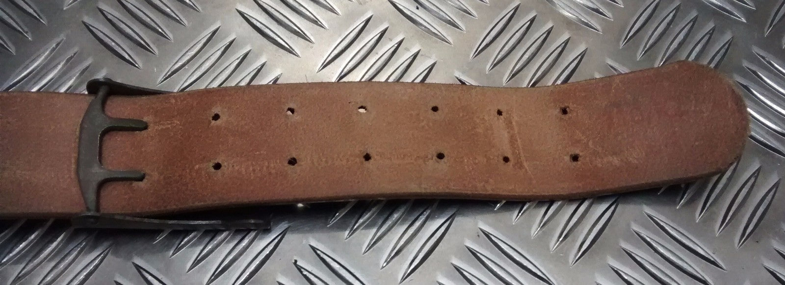 Genuine Vintage Eastern Block Brown Leather Trousers Belt- All Sizes