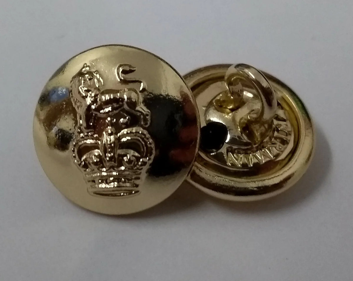 Chinstrap and Buttons British Military Service Dress Hat / Visor Cap Chin Strap And Button Set