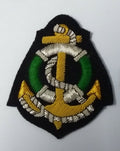 Genuine British Made Naval Insignia Gold & Silver Wire Braided Badge