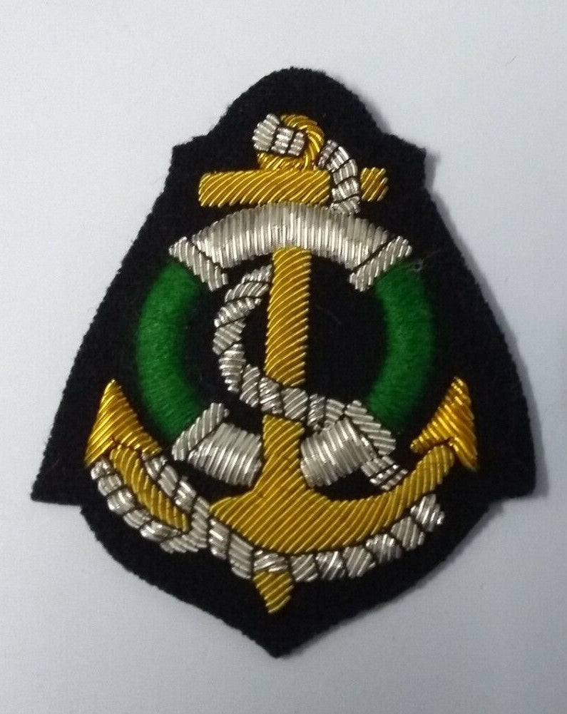 Genuine British Made Naval Insignia Gold & Silver Wire Braided Badge