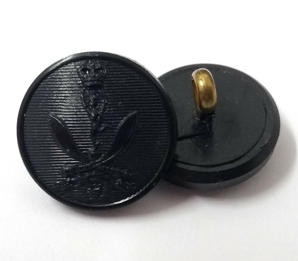 Genuine British Army Queens Gurkha (Signals) Issue Dress Black Buttons ASBT128