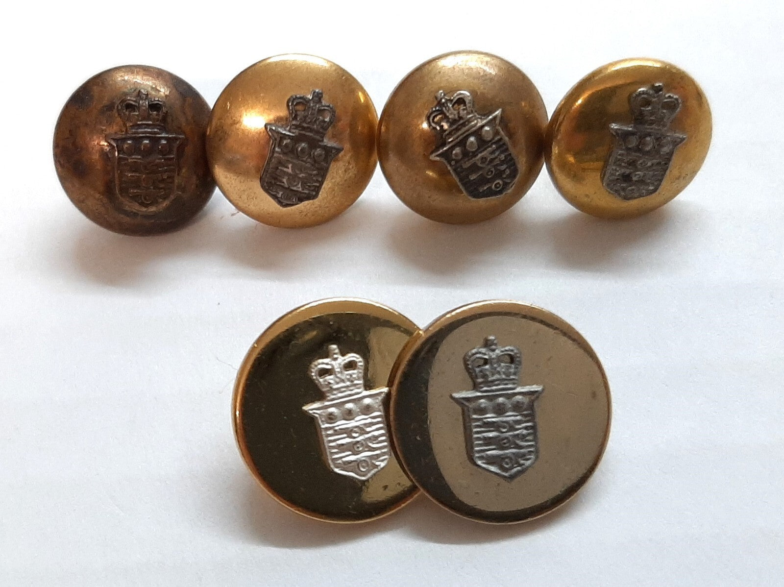 RAOC Army Buttons British Royal Ordnance Corps Assorted Small Size x 6