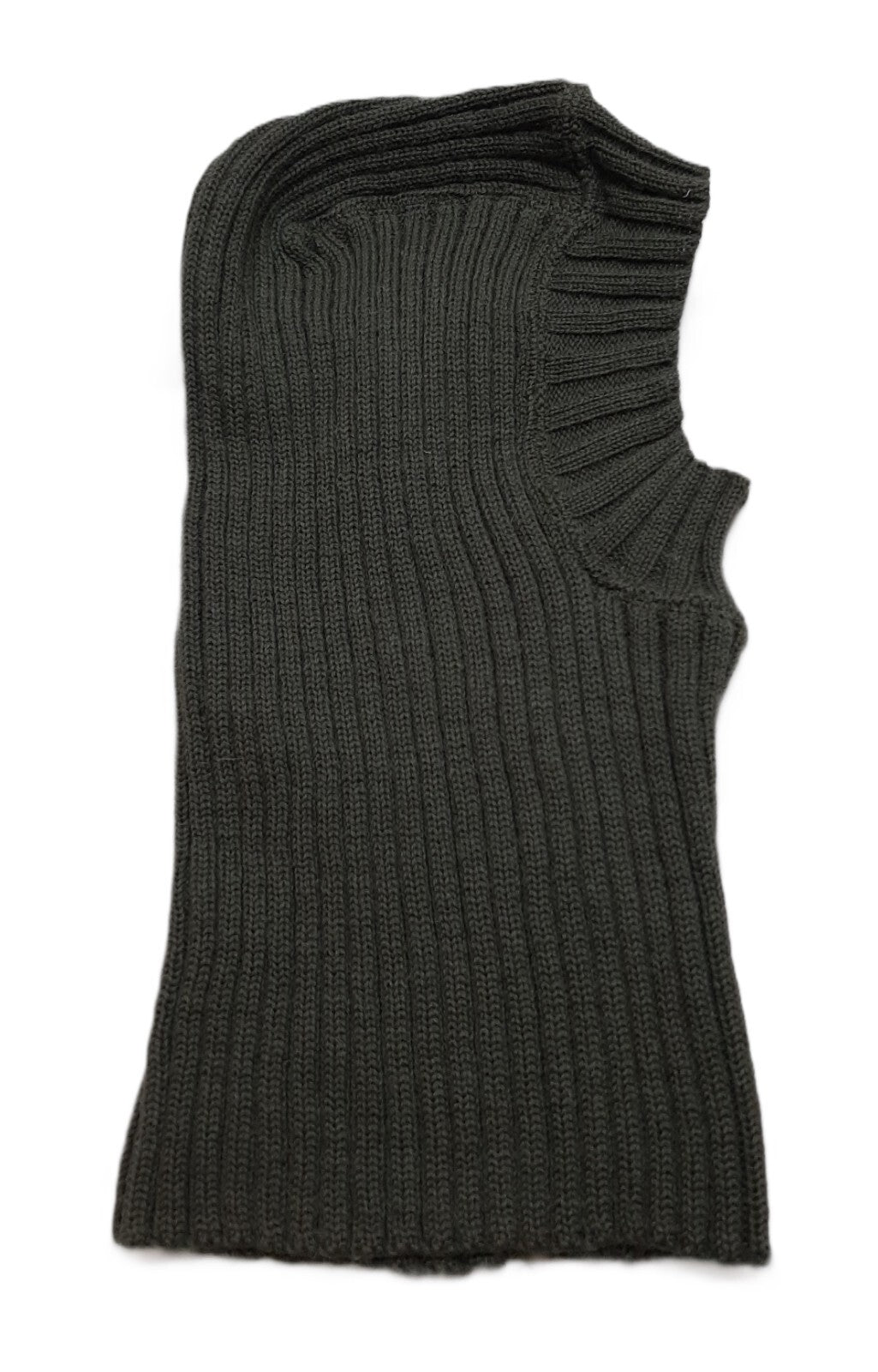 Army Commando Balaclava British Hood Cold Weather 100% Ribbed Wool Green Bala