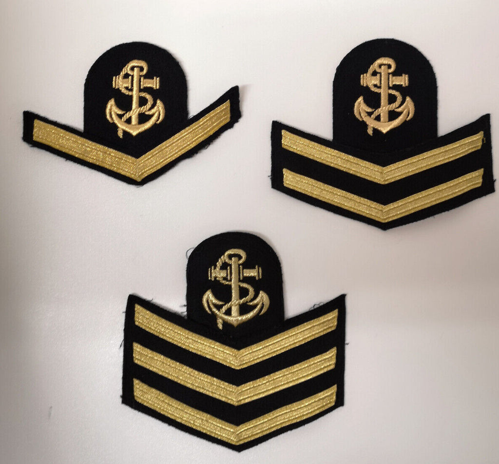 Royal Navy Leading Rate Seaman Patch with Good Conduct Chevrons / Stripes
