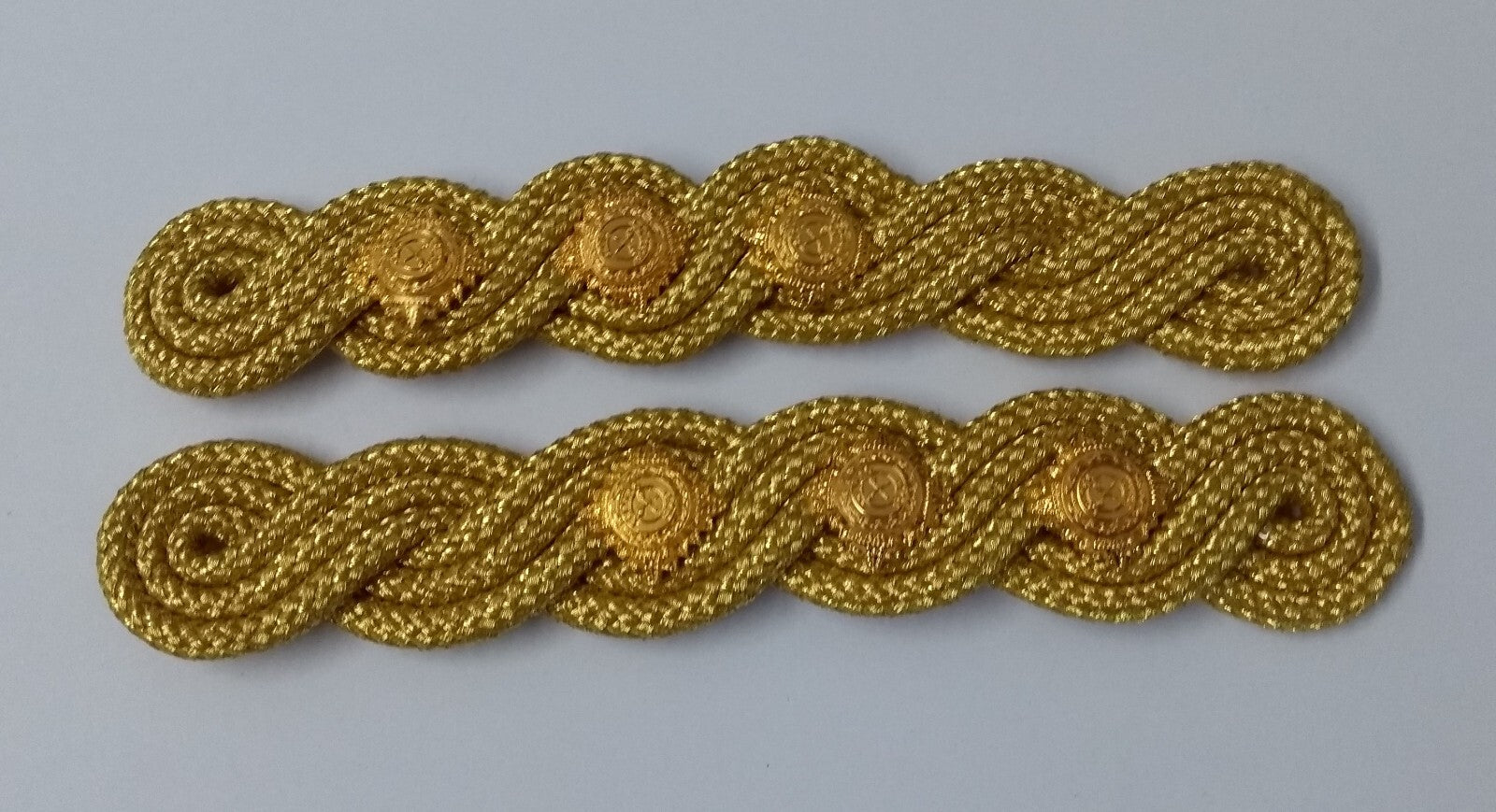Captain Shoulder Cords Ceremonial Wire Cord Shoulder Epaulettes & Rank Pips