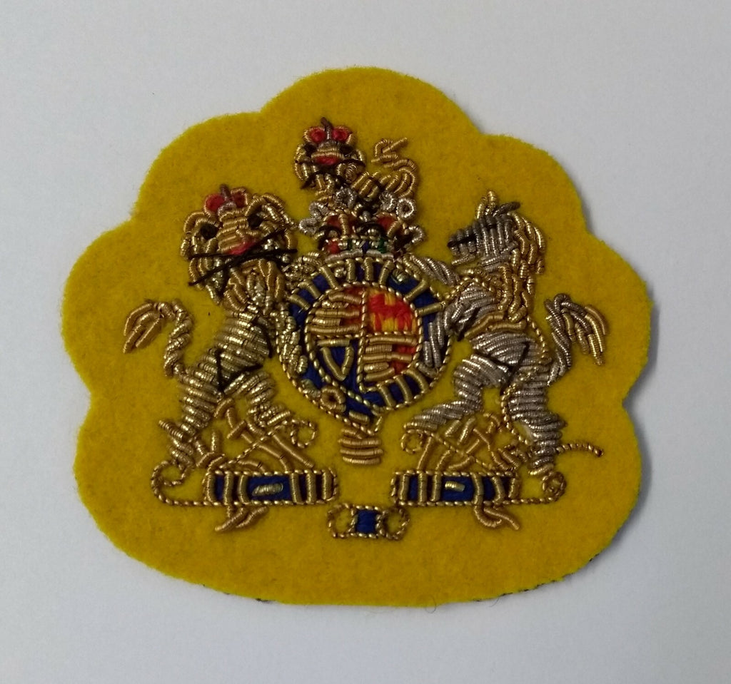 Genuine Vintage British Mess Dress WO1 Coat of Arms Braid Patch