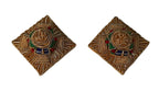 Officer Rank Stars British Army 7/8" (Gold) Hand Embroidered H/E Insignia 1 Pair