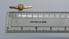 Signals Officer Crown For Hat / Cap Badges Gilt Plated With Double Prong Fixing