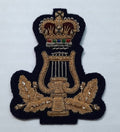 Lyre and Crown No1 and Ceremonial Dress British Army Blue Embroidered Arm Patch