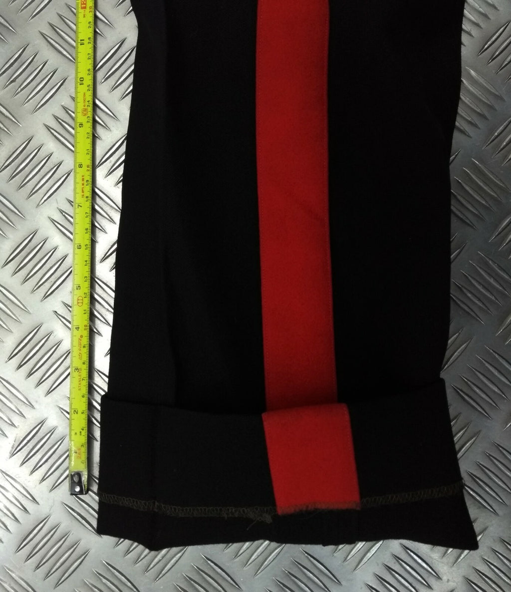 No1 Dress Trousers 1 3/4" Red Stripe By Kashket & Partners England W36"