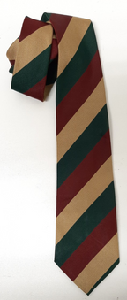 Mercian Regiment Cerise Red Buff Green Dress Tie Made In England by C.H. Munday