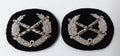 Genuine British Made Field Marshal Wreath Silver Braided Collar Patches ASPS265