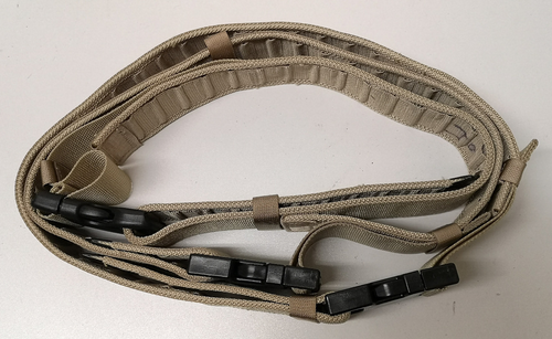 3 Army Webbing Belts British Desert with Quick Release Buckles