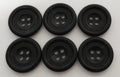 Army Buttons Vintage Old Pattern British Dark Grey 4 Hole Size 20mm