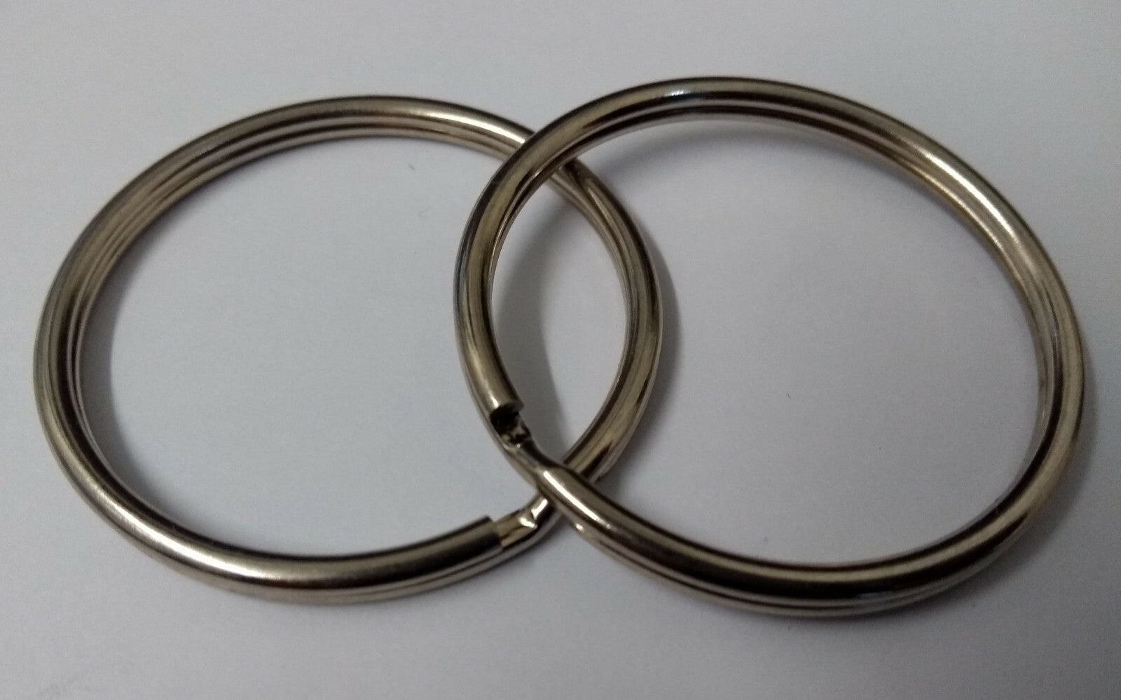 Genuine British Issue Nickel Plated 45mm Large Split Rings 1 Pair STD48