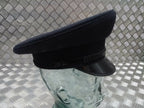 British Made Officers Captains Style Peaked Visor Blue Cap Assorted Sizes - NEW
