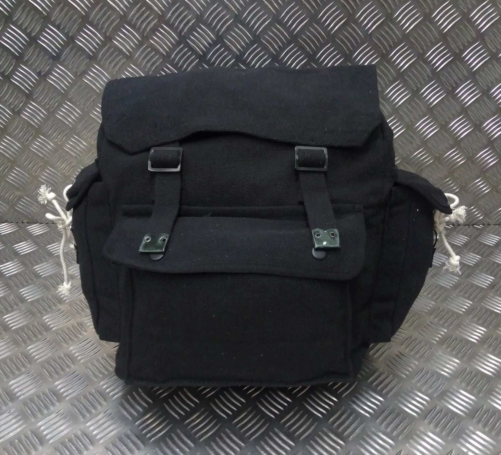 Military Style Vintage Canvas Web Rucksack Back Pack Festival Asst Colours