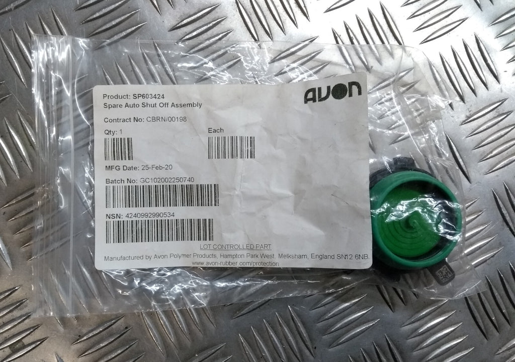 AVON GSR Respirator Auto Shut Off Assembly Part British Specification - NEW
