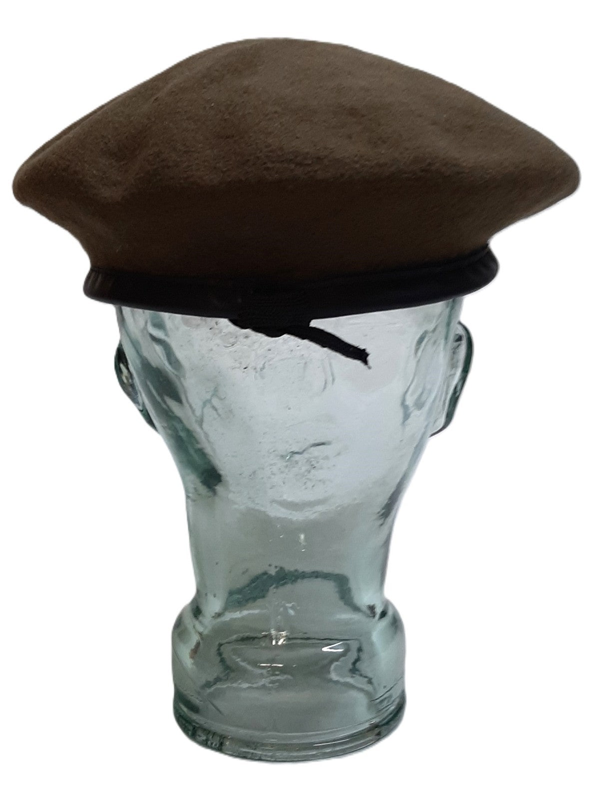 GDS Division Beret Cap 100% Wool Outer with Leather Band Khaki Size 59cm