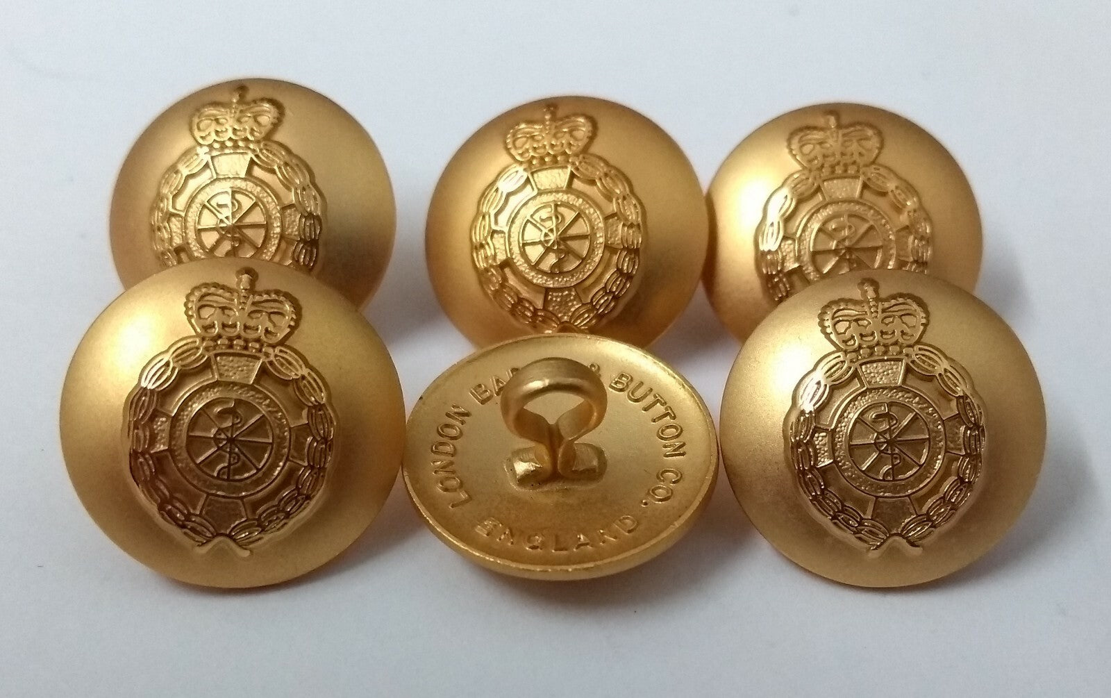 Genuine Vintage British LAS London Ambulance Service Dress Cap Buttons 16mm