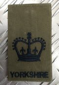Genuine British Army OD Warrant OFC CII Crown Rank Slide Epaulette Yorkshire Reg