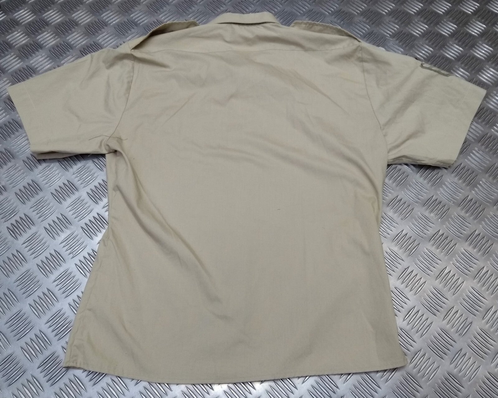 Fawn Shirt Army Short Sleeve Issue With Staff Sergeant / Skill at Arms Insignia