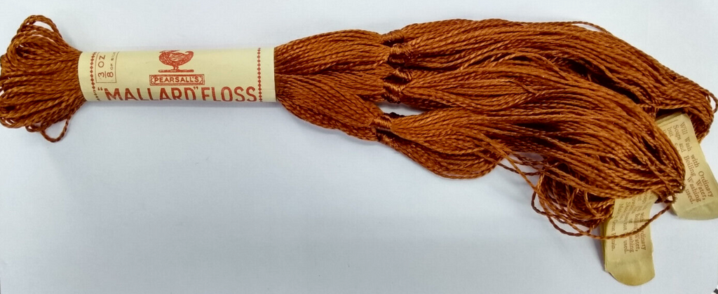 Vintage Mallard Floss Pure Silk Thread Boiling Dyes No7a Brown Pearsall's